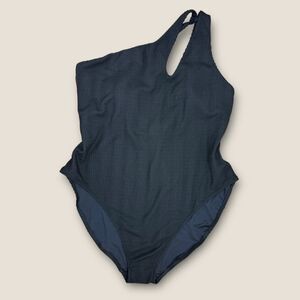 NEW Old Navy One Piece Bathing Suit Size 3X Ribbed One Shoulder Tropical Swim